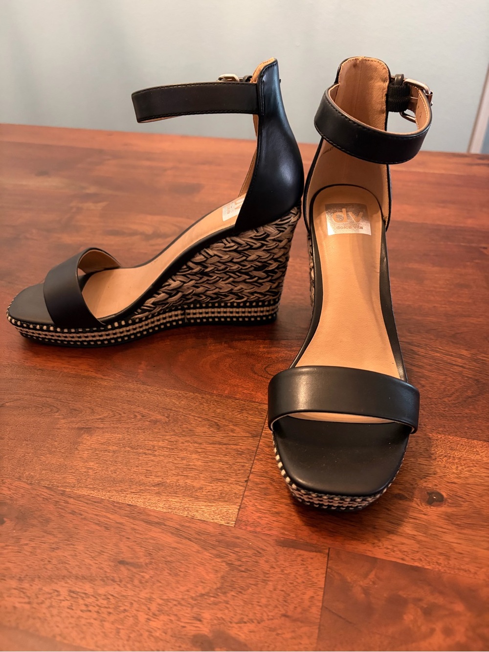 New Dolce Vita Black Wedge Sandals